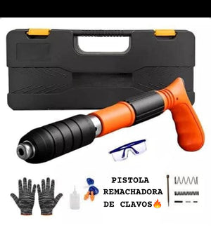 pistola remachadora con 100 clavos